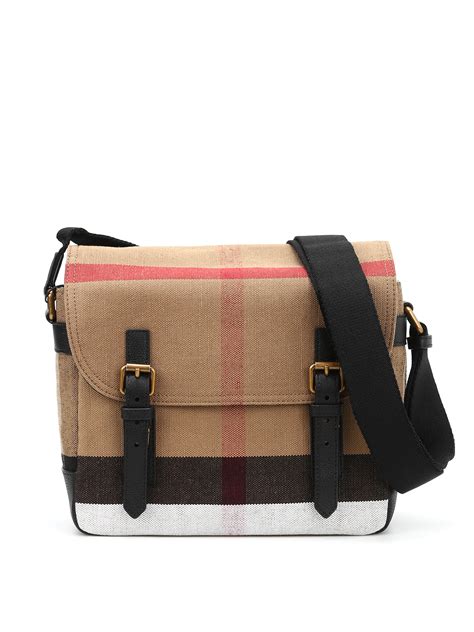 burberry messenger bag canvas|burberry messenger bag women's.